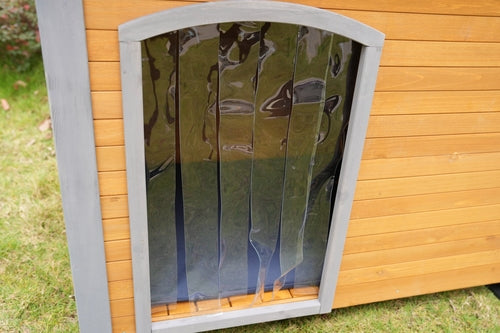 45' winter warm outdoor indoor dog house, made of solid wood, plastic