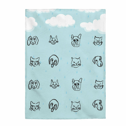 It's Raining Cats and Dogs Plush Blanket